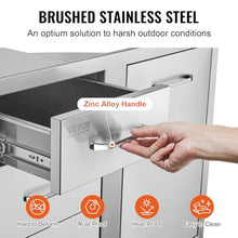 VEVOR Outdoor Kitchen Drawers 29.5"W x 22.6"H x 21.7"D Stainless Steel