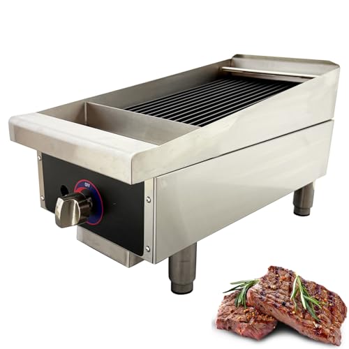 WYDDDARY Commercial Smokeless Natural Gas BBQ Grill – 17×11.8 Inch Desktop Broiler & Grilled Steak Machine for Outdoor & Catering Use