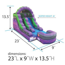 TentandTable Inflatable Water Slide for Kids and Adults, Commercial Grade, 23' L x 9' W x 12' H, Purple Marble