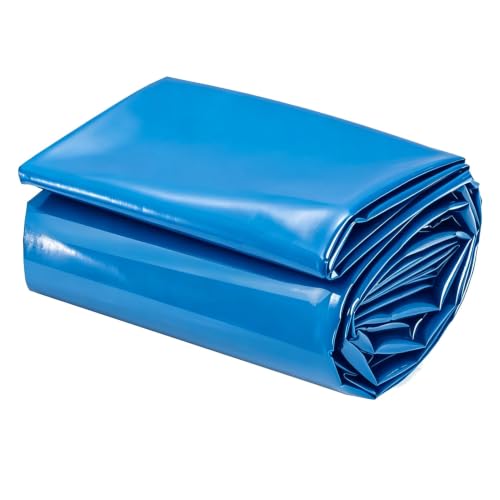 Gaommini 4x5m 5x6m 6x8m HDPE Pond Liner – Rubber Outdoor Pond Liners Sealing Film Damp Proof Membrane for Koi Ponds&Water Gardens, Waterproof Tarpaulin, Blue(32.8x39.3ft)