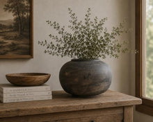 Artissance Earthy Gray Round Pottery Pot, 13.4 Inch Long