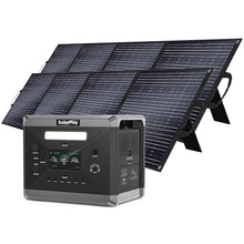 SolarPlay 2400W Portable Power Station, 2160Wh Large Capacity Solar Generator with 2x200W Solar Panel, BMS Emergency Power Station for Home Backup, Camping, Outdoor Battery Backup