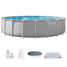 INTEX Prism Frame 20ft x 52in Round Above Ground Swimming Pool Set w/Pump