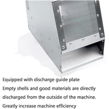 ERoomQ Electric Bird Feed Blown Shell Splitter,Stainless Steel Grain Separator,with Double Drawers and Double Deflectors,for Millet,Miscellaneous Grains