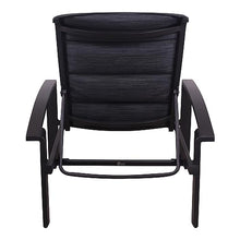 Courtyard Casual Santorini Collection 2-Piece Padded Sling Chaise Lounge Chairs Black