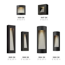 Hinkley Luna Large Wall Mount Outdoor Lantern, Aluminum, Etched Glass Lens, ADA, Dark Sky Compliant, Satin Black Finish