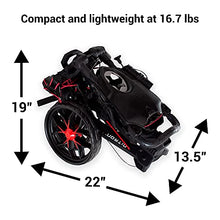Bag Boy Nitron 3 Wheel Golf Push Cart Black/Red