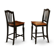 East West Furniture CHEL9-BLK-W 9 Piece Kitchen Counter Height Dining Table Set Includes a Square Wooden Table with Butterfly Leaf and 8 Dining Chairs, 54x54 Inch, Black & Cherry