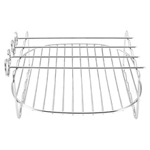 BBQ Rack Skewer Barbecue Grill Baking Tray for Air Fryer Double-Deck Home Replacement