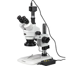 AmScope Digital Trinocular Stereo Zoom Microscope with LED Light Multi