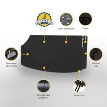 Seal Skin Covers Swing Canopy Cover, Heavy Duty PVC-Coated Polyester Outdoor Patio Swing Cover, Water & UV Resistant Protection with Air Vent, Handle and Flap Type Zipper, Black, 100"L x 59"W x 72"H