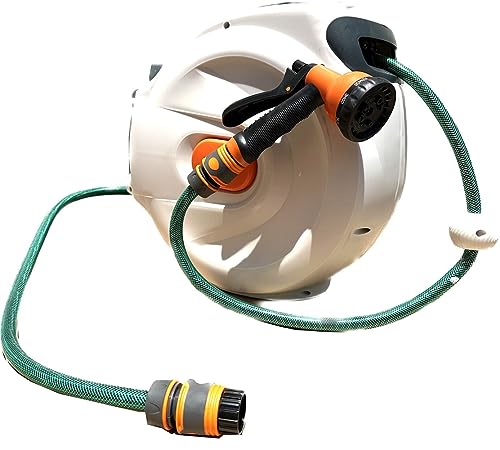 Wall Mount Swivel Automatic Retractable Garden Water Hose Reel w/50ft x 1/2"