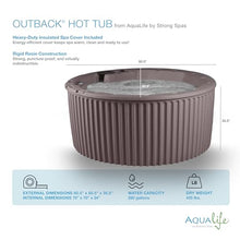 AquaLife Outback 5-6 Person 20-Jet Non-Lounger Hot Tub with LED Lighting and Insulated Cover