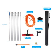 Water Fed Telescopic Brush Photovoltaic Panel Cleaning Tool 30Cm Brush Head for Cleaning Photovoltaic and Solar Panels and Other Cleaning Activities (4M(13Ft))