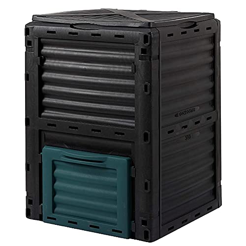 300 Litre Garden Compost Bin Composter Waste Bin Eco Compost Converter Recycling Soil Outdoor Storage Waste Grass Composting Box