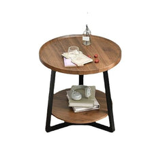 CHmrfvqtus Couch Side Table Minimalist Home Living Room Small Round Table Creative Sofa-Side Double-Tiered Bar Modern Compact Coffee