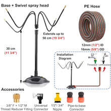 Underground Sprinkler Irrigation Kit for Plant, Small Auto Drip Irrigation System with 360° Bendable Hose, Drip Automatic Watering Equipment Outdoor