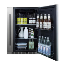 Summit 24-Inch 3.1 Cu. Ft. Shallow Depth Outdoor Compact Refrigerator W/Slide-Out Storage Compartment - BCR19924