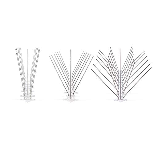 Bird Barrier Bird-Flite Bird Spikes for Outside, Xtra Wide 8 in, 100 Ft
