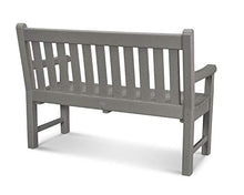 POLYWOOD Rockford 48-Inch Outdoor Bench, Green - Modern HDPE Patio Garden Bench for Front Porch, Deck, Entryway - Durable Plastic Wood Alternative Seating