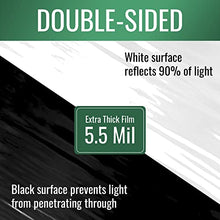 DL Wholesale Black and White Panda Film, Plastic Sheeting Heavy-Duty for Light Reflection, Greenhouse, Poly Film, 32' x 100' 5.5 Mil Thick, 3 Year