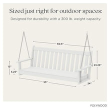 POLYWOOD GNS60WH Vineyard 60" Swing, White