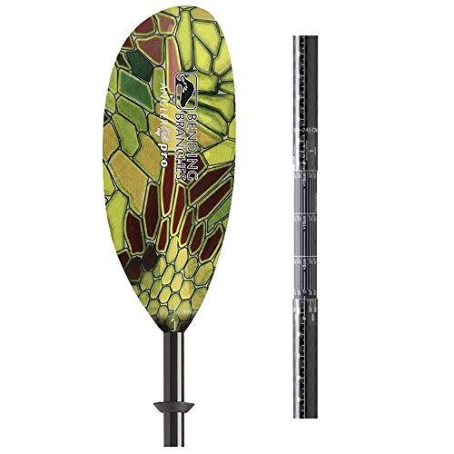 BENDING BRANCHES Angler Ace Plus Telescoping 2-Piece Kayak Fishing Paddle Glowtek