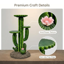 JintianCrafts 32" Cactus Plant Stand with 3 Shelves, Resin Saguaro Cactus Flower Pot Holder, Multi-Tier Succulent Display Rack for Patio, Yard, Lawn, Garden & Outdoor Decor