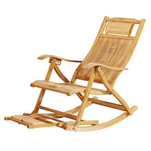 JOTDPFRYK Patio Lawn Garden Sun Loungers Solid Wood Rocking Chair, Foldable Chaise Lounges Portable Folding Chairs with Footrest with Cushion, 5-Speed Adjustment Office Outdoor