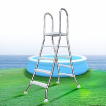 errzom 53'' Sturdy Steel Pool Ladder Above Ground, Double Side Above Ground Pool Ladder, 4 Steps Pool Stairs Above Ground, Pool Steps Above Ground, Heavy Duty Pool Ladder 500 lb Capacity,53in