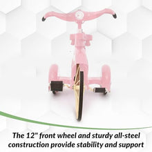 ABABY.COM Personalized Kids Tricycle with LED Headlight Pink