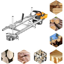 Portable Chain Saw Accessories, Chain Saw Bar for 14" to 36", Planking Milling Wood Chainsaw Tools Chainsaw Milling Rail Ladder Guide Tool for Builders and Woodworkers Chainsaw Mill Kit