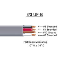 Cable Cabana 8/3 UF-B x 250 Underground Feeder Cable Grey