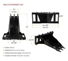Mytee Products 46" Deep Stump Bucket Tree Scoop Digger with H&L 230 Series Teeth and Pins for Ripping Roots, Digging, Uprooting Stumps, Land Clearing, and Handling Large Debris.