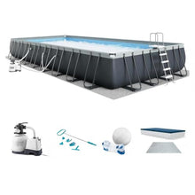 32' x 16' x 52" Rectangular Swimming Pool Set w/Deluxe Maintenance Kit