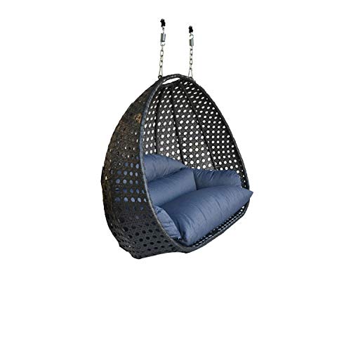 Elegant Double SEAT Wicker Swing Chair by Island Gale