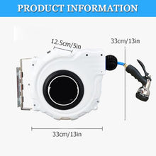 Automatic Telescopic Hose Reel,Retractable Garden Hose Reel,180° Swivel Base,10+1m/12+1m/15+1m/20+1m,Adjustable Output Tube Length (20m)