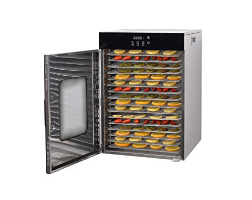 Kolice Commercial High Capacity 16-Tier Food Dehydrator with Digital Control