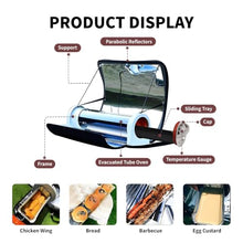 CIELOBLOEN Portable Solar Oven, Solar Powered Camping Grill, 4.5L Capacity, 200W in Full Sunlight, Max 550°F, for 2-3 People, for Camping & Outdoor Cooking