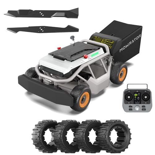 Mowrator S1 4WD 18Ah Remote Control Lawn Mower, Wide Wheels, 40° Slope