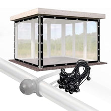 GJZDPMY Customizable Heavy Duty Waterproof Pergola Side Panels - 20x25ft Clear Tarpaulin with Eyelets Outdoor Tarp Curtain for Porch Gazebo and Patio -Weather Protection