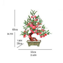 Small Bonsai Artificial Bonsai Tree - Jade Bonsai Decoration Artificial House Plants Jade Shou Peach Tree Bonsai Plant for Decoration Desktop Display Artificial Potted Plants
