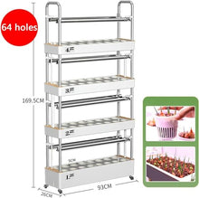 FLTRGO Hydroponic Growing System, 4 Layer Indoor Planting Kit, with Automated LED Grow Lights, 64 Seeding Sites, Water Pump, Vertical Hydroponic Tower Shelf