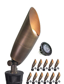 MALORY Solid Brass Landscape Spotlight 12-Pack with Bulb(S06)