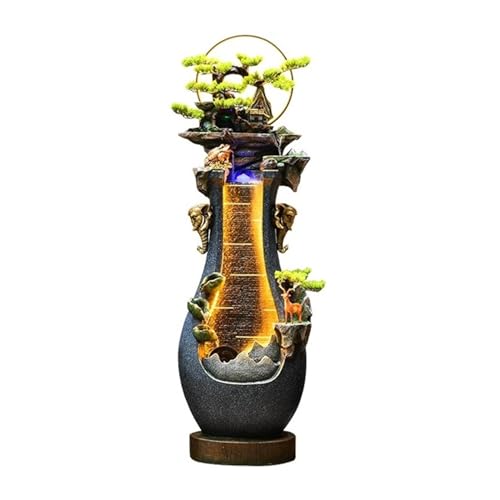Outdoor Water Fountain Water Decoration Cycle Floor Decoration, Rockery Fountain in Living Room, Courtyard Decoration Outdoor Fountain (Size : L)