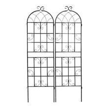leoglint 4 Pack Metal Garden Trellis 71" x 19.7" Rustproof Trellis for Climbing Plants Outdoor Flower Support Black