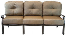 Nassau Outdoor Patio 2 Sofas Cast Aluminum Dark Bronze, Walnut Cushions