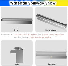Elegant Stainless Steel Waterfall Spillway Kit – Stunning Outdoor Water Feature to Enhance Landscape Design, Wall-Mounted Fountain for Pools & Gardens