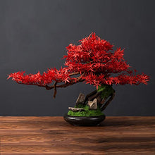 YXIANG56Q Fake Plants Articial Bonsain Tree Artificail Plants Potted Tree 25cm in Width Artificial House Plants Maple Tree Bonsai Fake Plant for Home Room Decor Bonsai Tree(B)