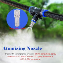 Low Pressure Mist Nozzles for Outdoor Cooling System, Nozzle, 6mm, 1/4" Interface Quick Connector(2362inch/60m/197ft)